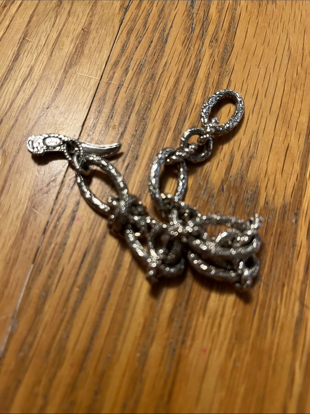 Jai Sterling Silver Textured Link Bracelet - Picture 4 of 4